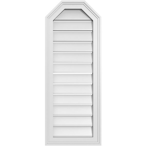 Octagonal Top Surface Mount PVC Gable Vent w/ 2